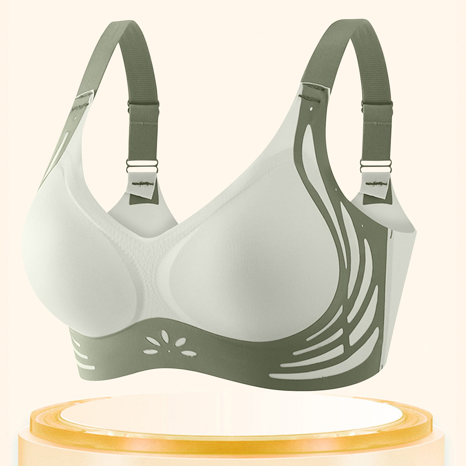 Sheghy Wireless T-Shirt Bra-Seamless Jelly Cup Comfort Support/Everyday ...