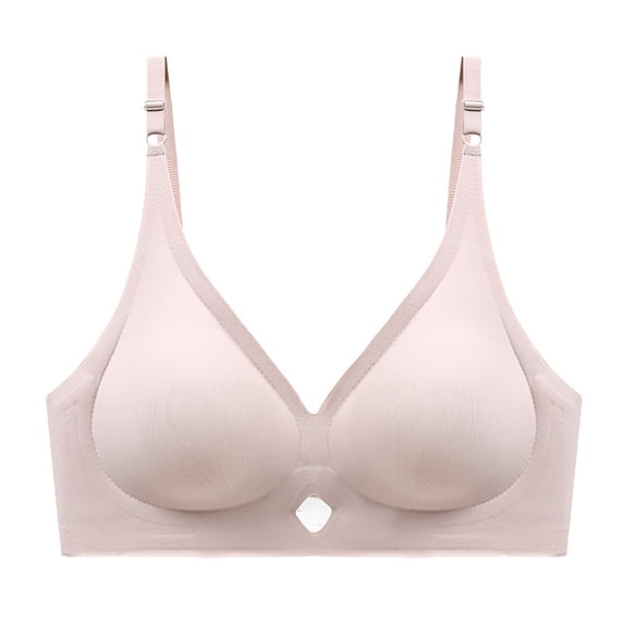 Sheghy Women Bras Plus Size Women's Adjustable Shoulder Strap Backless Bra,Pink M
