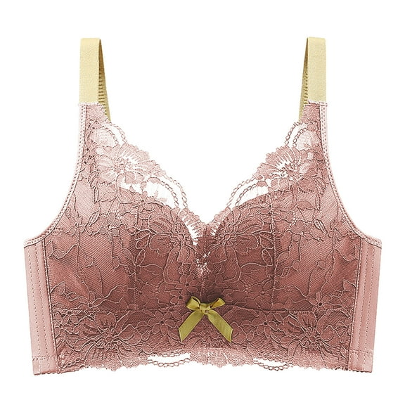 Sheghy Women Bras Push Up Plus Size Lace Demi Bra - Wireless Slimming Push-Up Bra with Sheer Mesh & Adjustable Straps,Coffee XXL