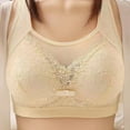 thumbnail image 1 of Sheghy Women Bras Push Up Women's Embroidered Back Closure Thin Breathable Wire-Free Bra,Beige 36/80BC, 1 of 6