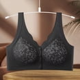 thumbnail image 1 of Sheghy Women Bras Push Up Women's Lace Front Closure Wire-Free Seamless Lift Shaping Everyday Bra,Black L, 1 of 3