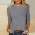 thumbnail image 1 of Sheghy Womens Tops Oversized Festive St. Patrick's Day Printed Round Neck Loose Tee Gray S, 1 of 5