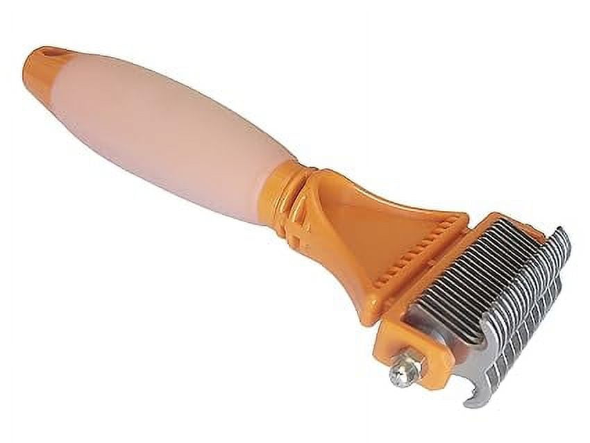 Sheglore Pet Deshedding Brush DoubleSided Undercoat Rake for Dogs & Cats Dog Detangled and