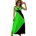 thumbnail image 1 of Shego Halloween Costume Dress Summer Street Style Bohemia Long Dresses Female Sleeveless Printed Maxi Dress, 1 of 9
