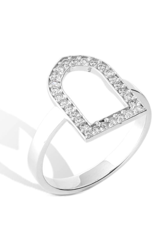 Jewelry 18k White Gold Stackable Women's Sahra Ring for The Young and Adults