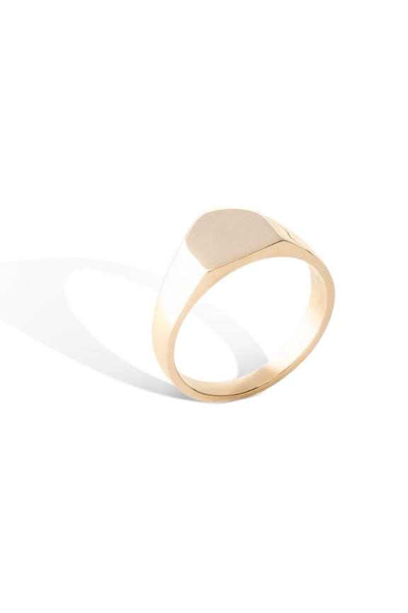 Jewelry 18k white Gold Stackable Women's Sahra Signet Ring for The Young and Adults