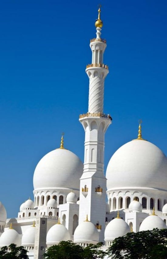 Sheikh Zayed Grand Mosque Abu Dhabi UAE Canvas Art - Bill Bachmann DanitaDelimont (17 x 26)