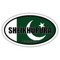 thumbnail image 1 of Sheikhupura Pakistan Flag Oval Decal Vinyl Bumper Sticker 3x5 inches, 1 of 3