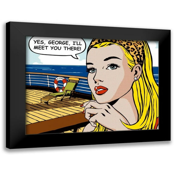 Sheila B. 24x19 Black Modern Framed Museum Art Print Titled - Yes-George