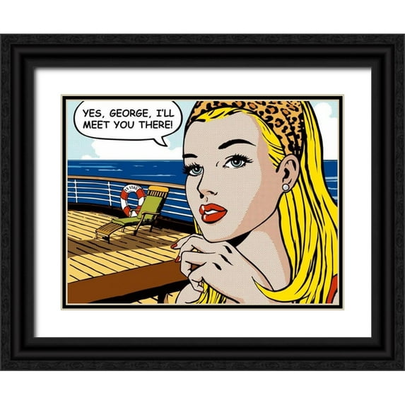 Sheila B. 24x19 Black Ornate Wood Framed with Double Matting Museum Art Print Titled - Yes-George