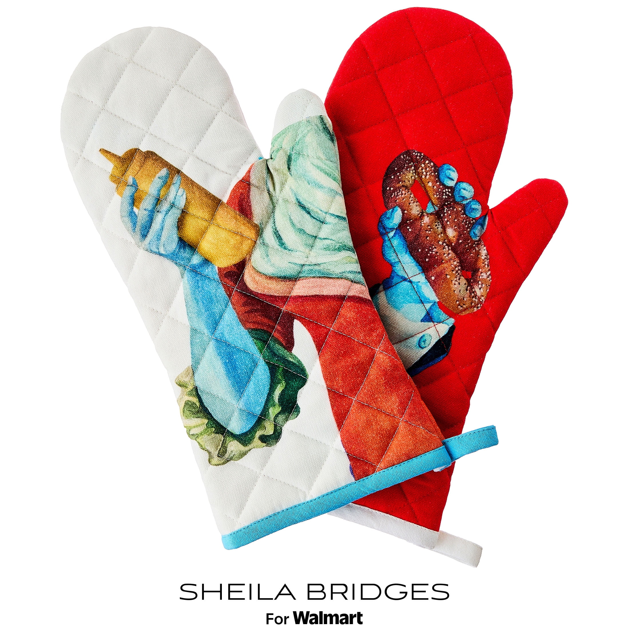 Sheila Bridges Philadelphia Collection Multicolor Cotton Oven Mitts, 2 Count