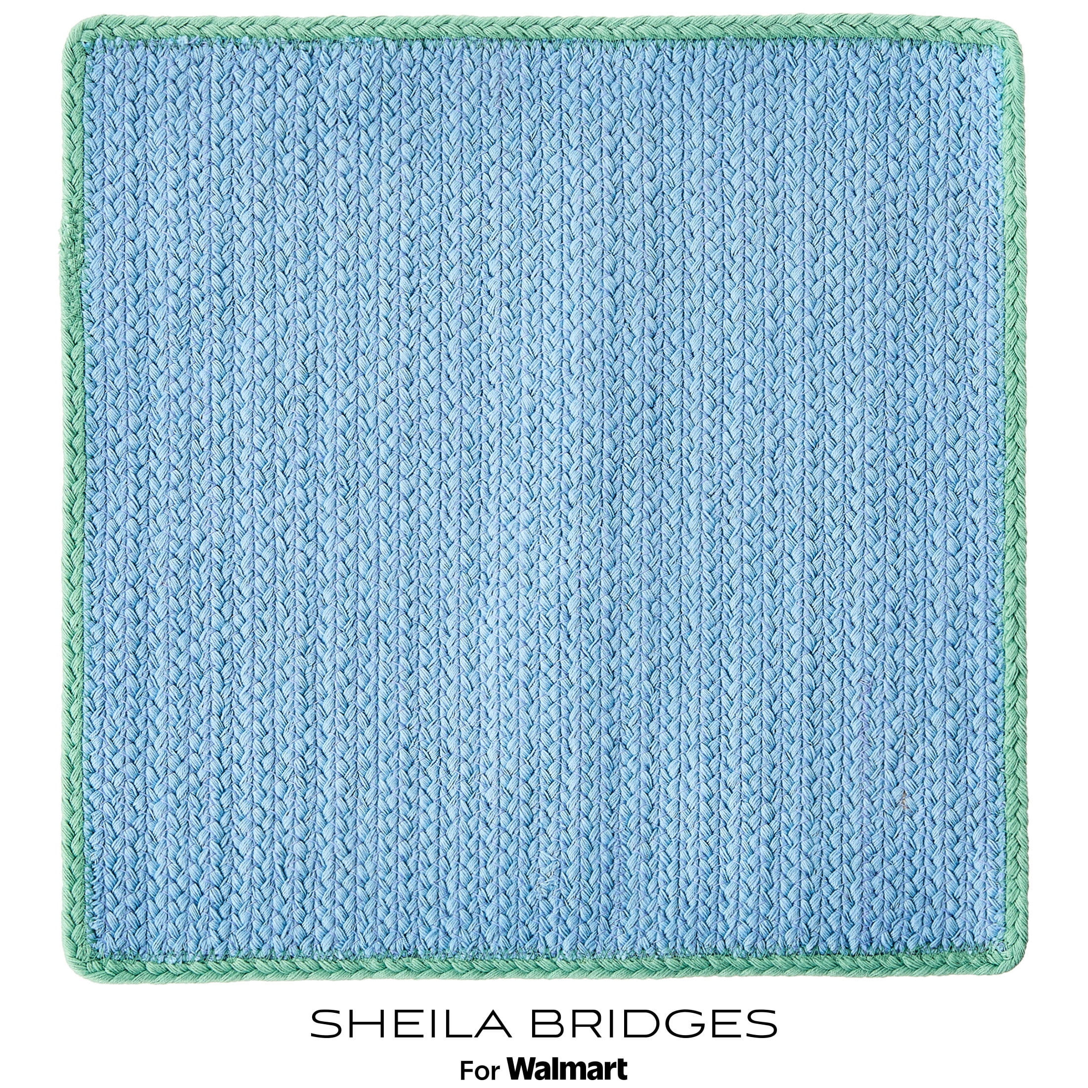 Sheila Bridges Philadelphia Collection Placemat Set, Blue, 14" x 14", 4 Count