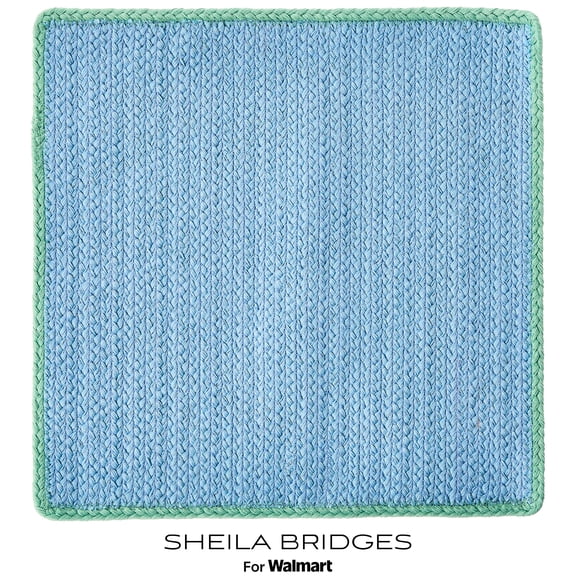Sheila Bridges Philadelphia Collection Placemat Set, Blue, 14" x 14", 4 Count