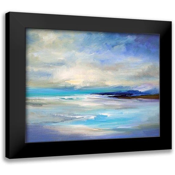 Sheila Finch 24x20 Black Modern Framed Museum Art Print Titled - Tropical Bay