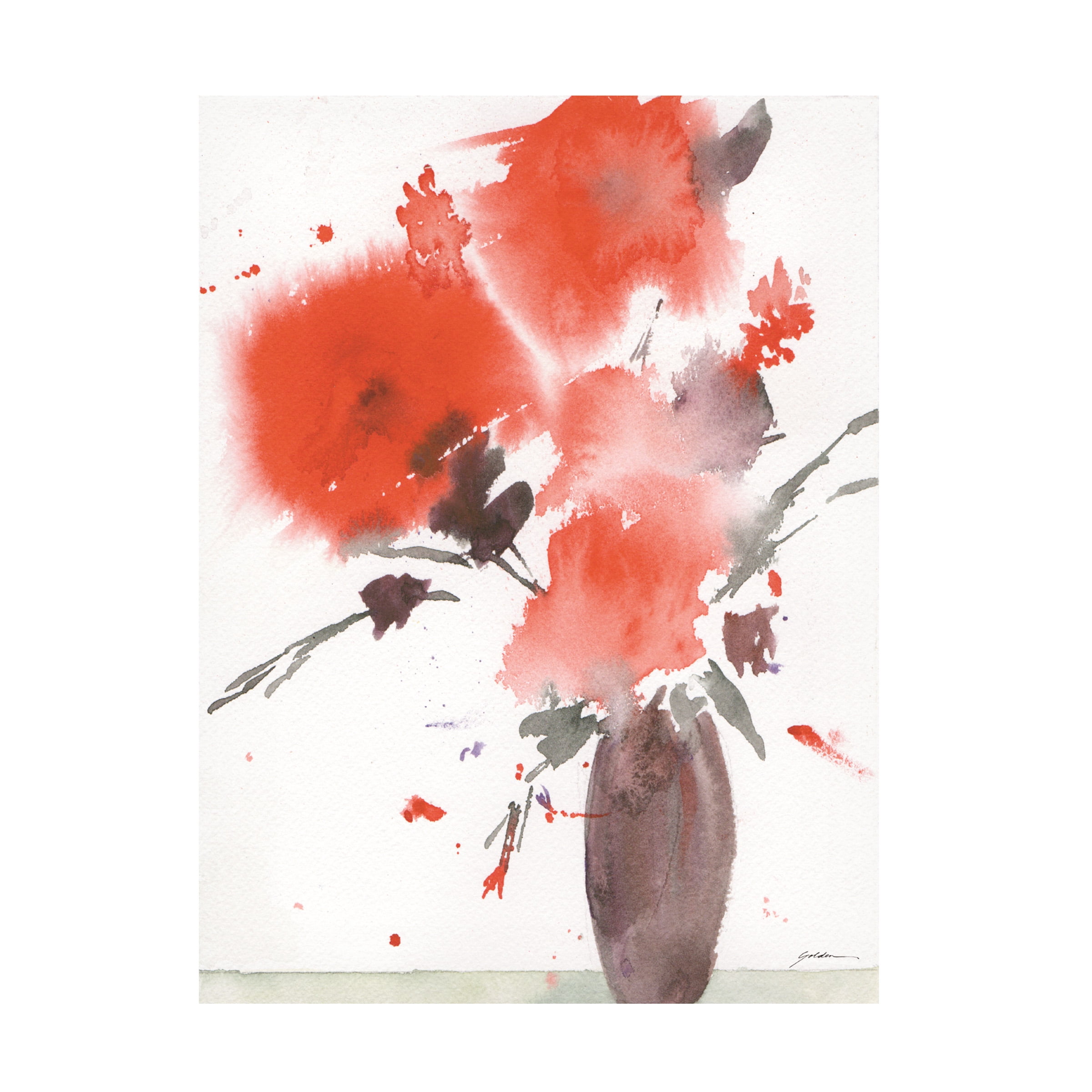 Sheila Golden 'Carmines and Coral 2' Canvas Art