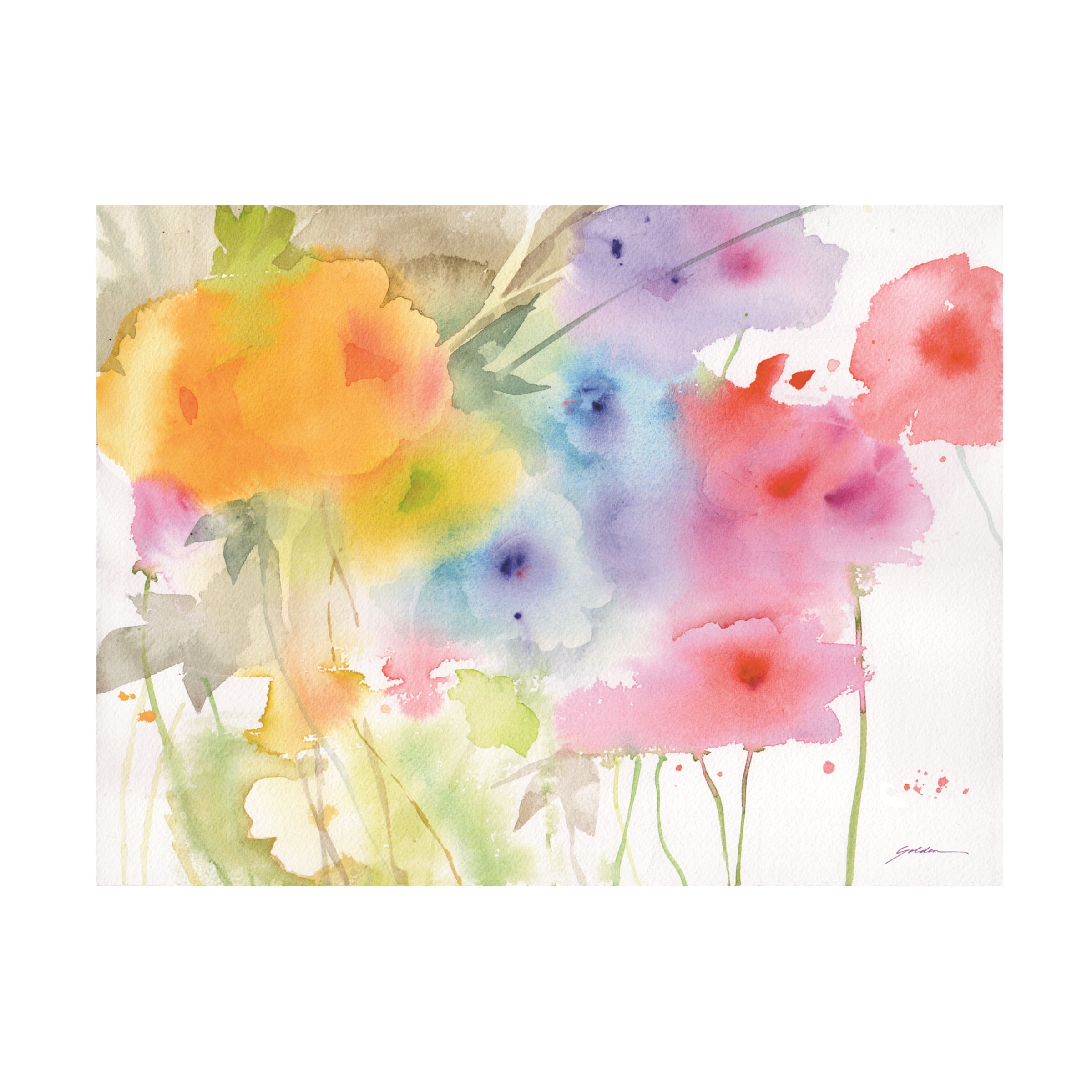 Sheila Golden 'Garden Of The Rainbow' Canvas Art