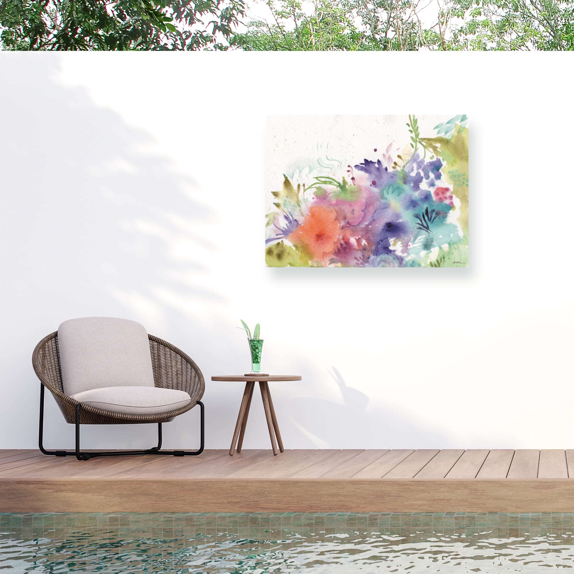Sheila Golden 'Garden Rainbows' Outdoor Canvas 24x32
