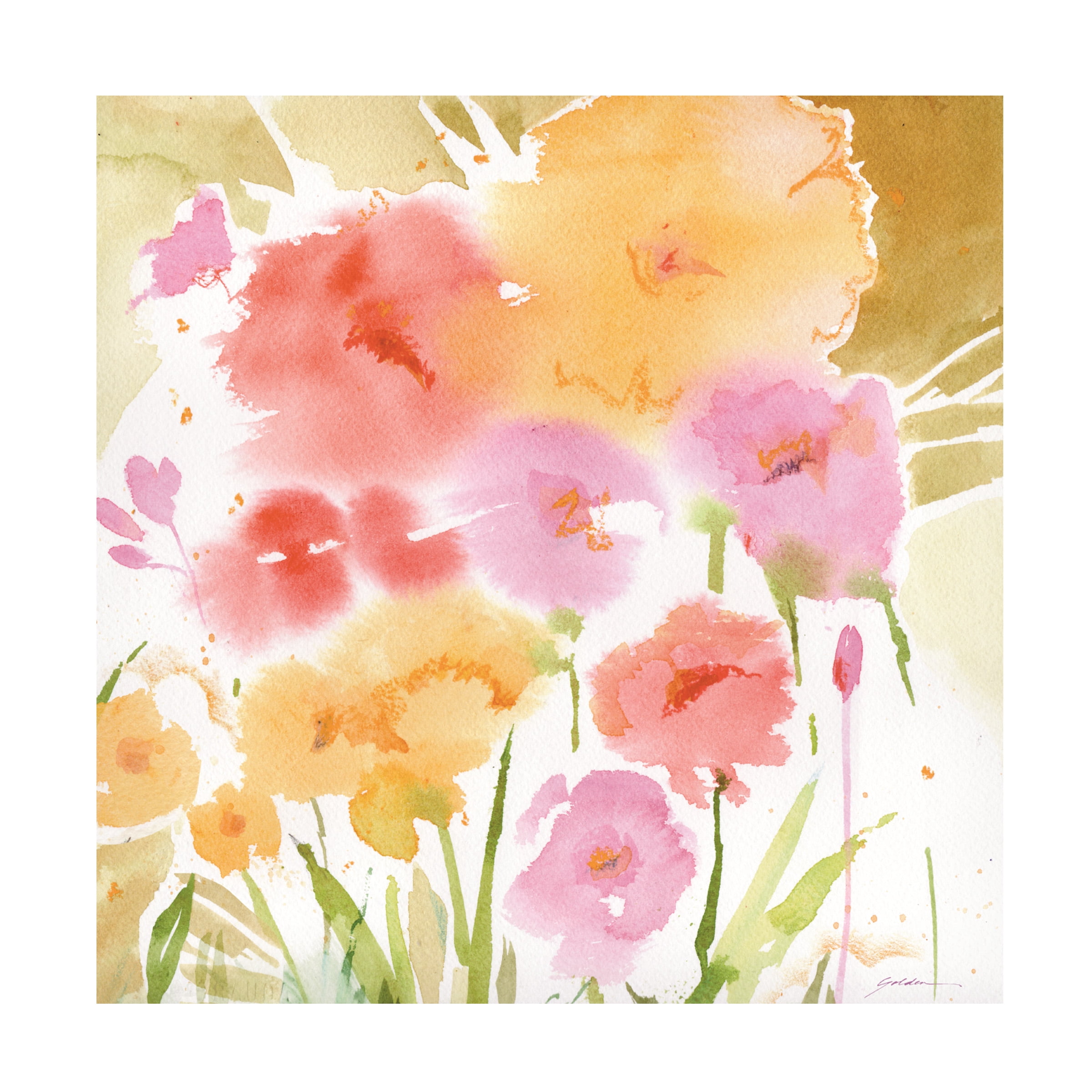 Sheila Golden 'Orange Garden Tones' Canvas Art