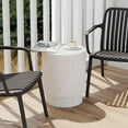 thumbnail image 1 of Sheila Indoor or Outdoor End Table - Stone White, 1 of 5