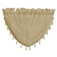 thumbnail image 1 of Sheila Sheer Rod Pocket Waterfall Window Valance with Beads, Taupe, 48x37 Inches, 1 of 1