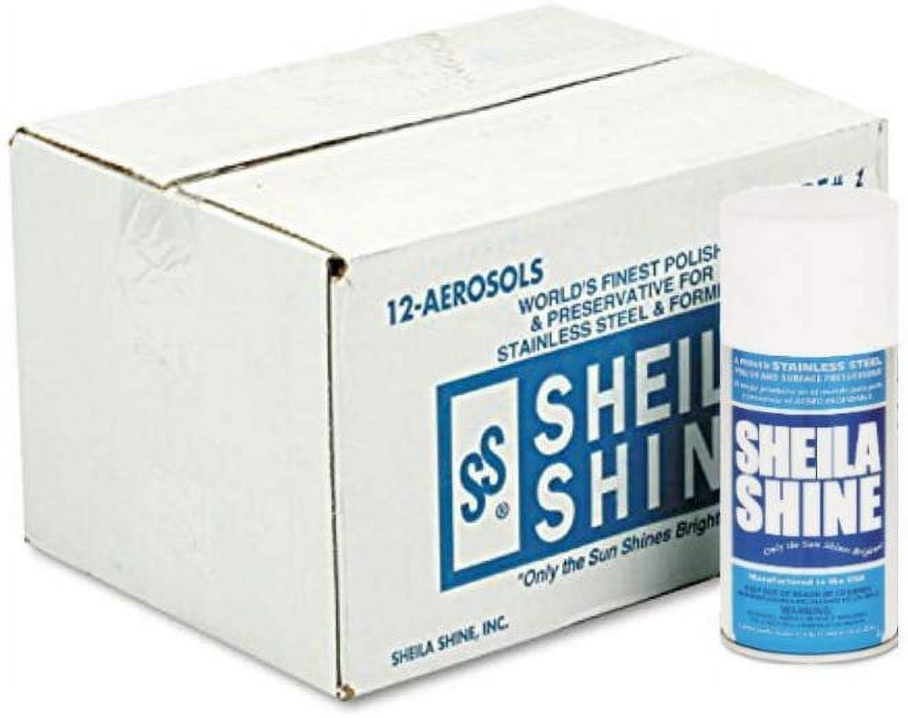 Sheila Shine Stainless Steel Polish & Cleaner | 10 Aerosol Spray Can|  Protects Appliances from Fingerprints and Grease Marks | Residue & Streak  Free