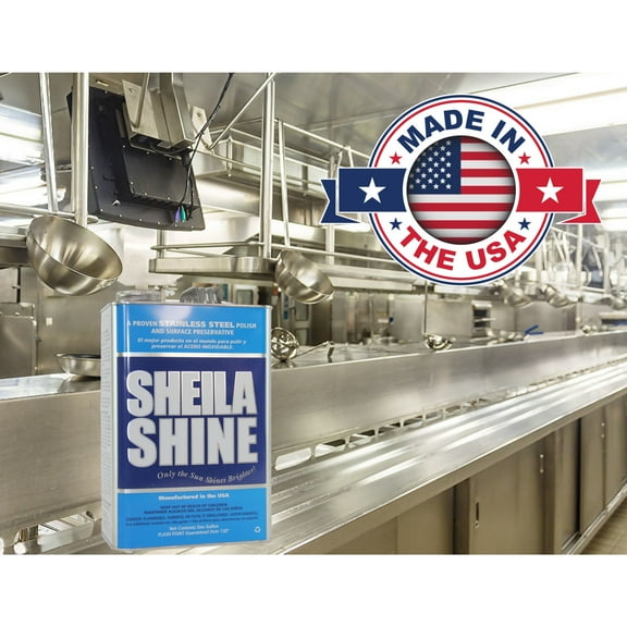 Sheila Shine Stainless Steel Cleaner & Polish, 1 Gal Can, 1 per Carton