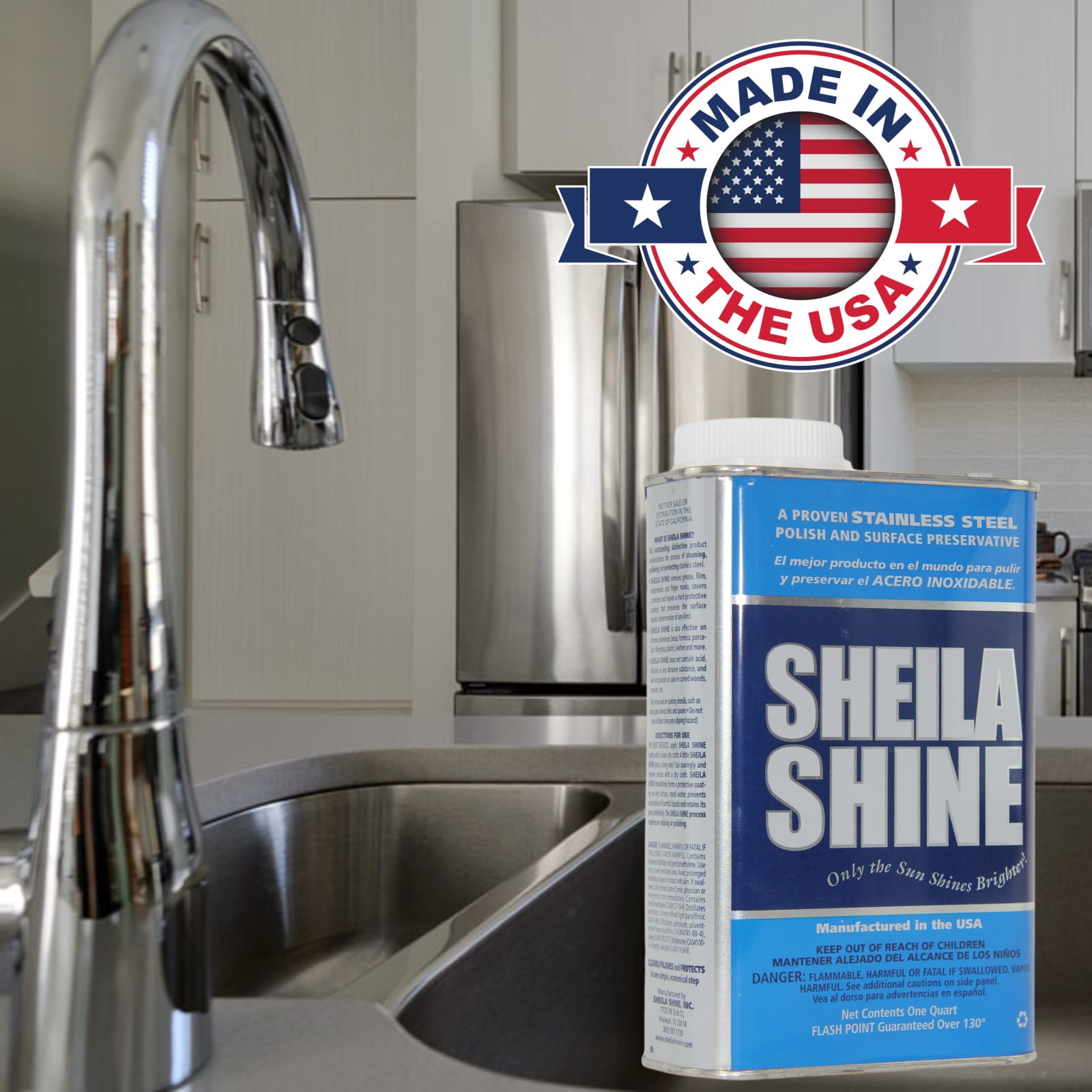 Generic Sheila Shine Stainless Steel Cleaner and Polish 1 Quart Can Sold  Indivdually