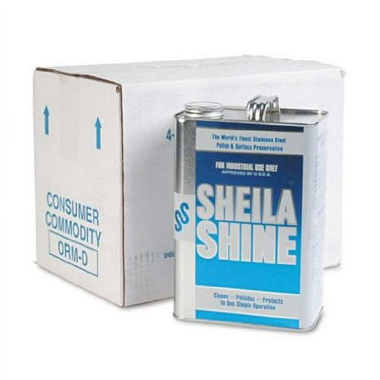 Sheila Shine Stainless Steel Cleaner & Polish, 1 gal Can, 4/Carton 