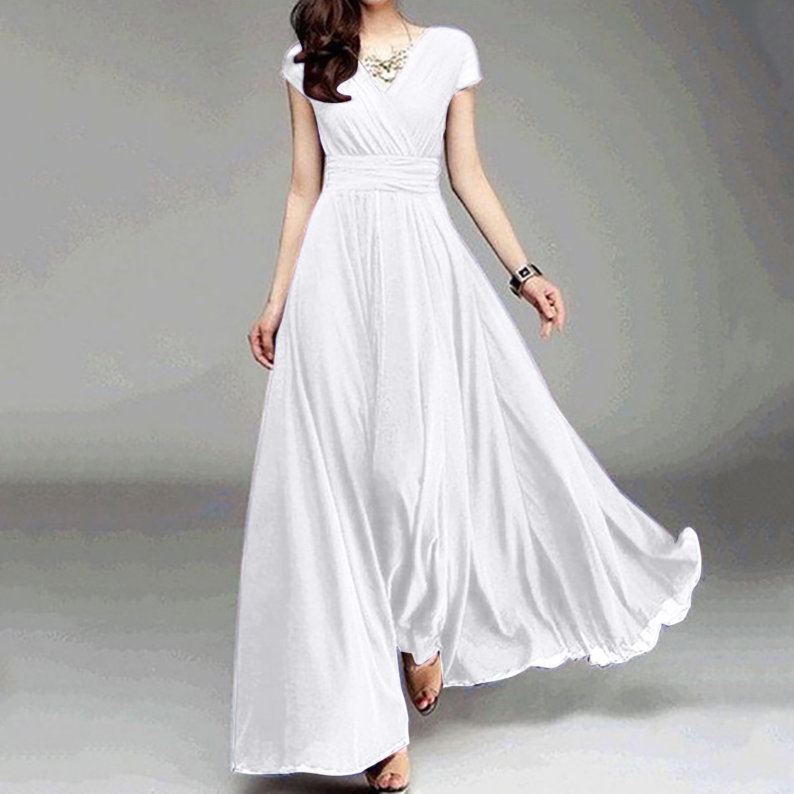 chinese dress ladies Dress Casual Maxi By Shein In White, Size: 4x main image 0