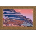 thumbnail image 1 of Shekar Dzong 24x18 Gold Ornate Wood Framed Canvas Art by Nicholas Roerich, 1 of 2
