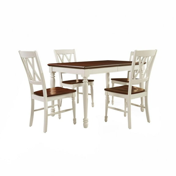 Shelby 5-Piece Dining Set in White Finish