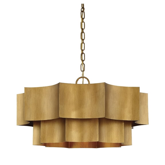 Shelby 6-Light Pendant in Gold Patina