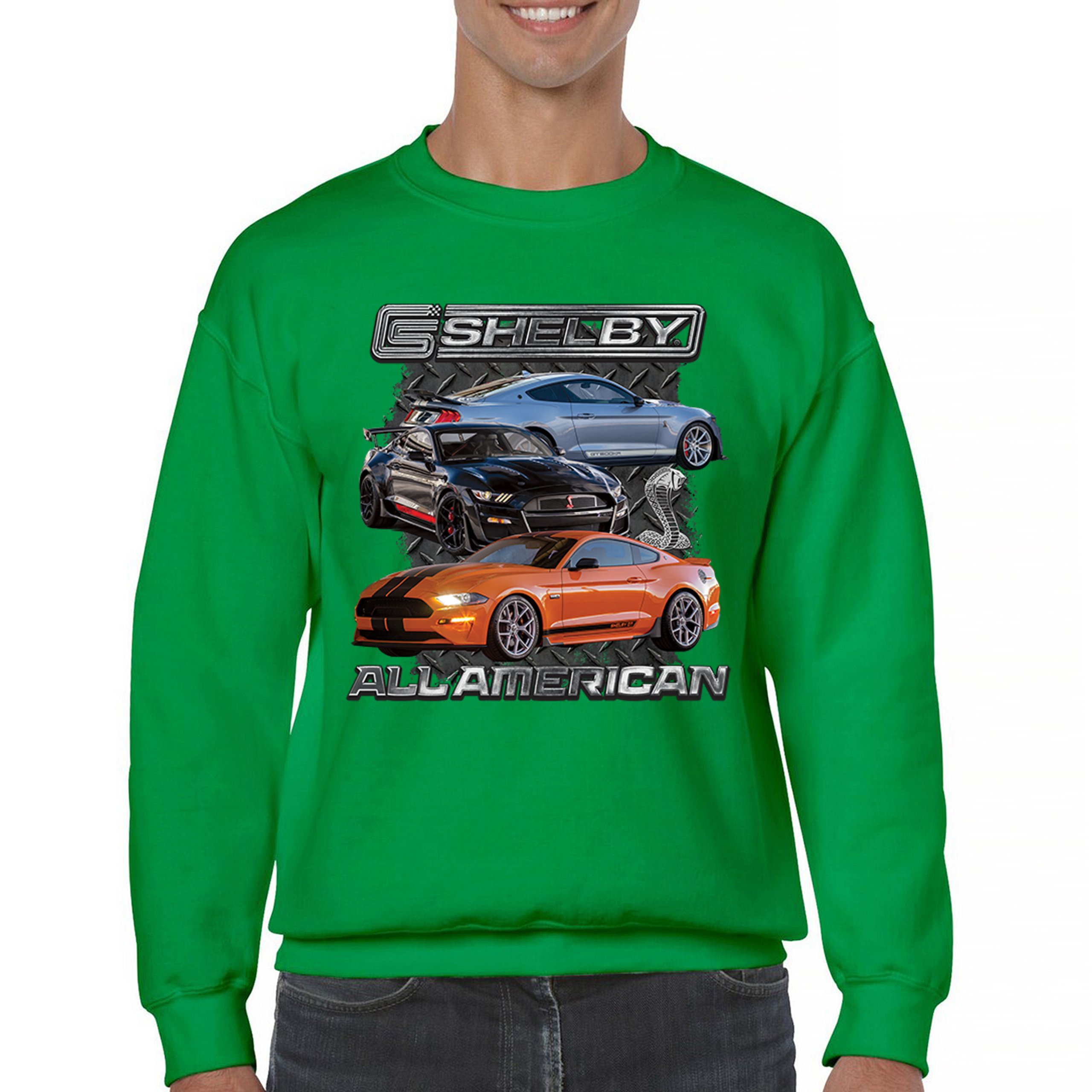 Ford Racing Sweatshirt Shelby All American Cobra Sweatshirt Mustang Muscle Car Racing GT 350 ...