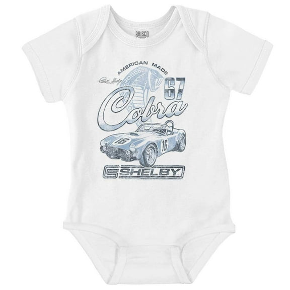 Shelby American Made Cobra Racecar Romper Boys or Girls Infant Baby Brisco Brands NB
