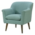 thumbnail image 1 of Shelby Aquamarine Teal Turquoise Woven Fabric Oversized Armchair, 1 of 4