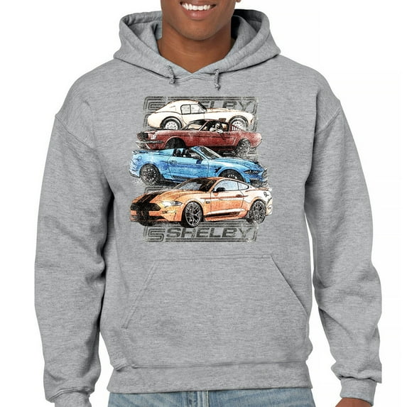 Shelby Cars Sketch Sweatshirt Mustang Racing American Muscle Car GT500 Cobra Performance Powered by Ford Hoodie