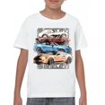 thumbnail image 1 of Shelby Cars Sketch Youth T-shirt Mustang Racing American Muscle Car GT500 Cobra Performance Powered by Ford Kids, 1 of 7