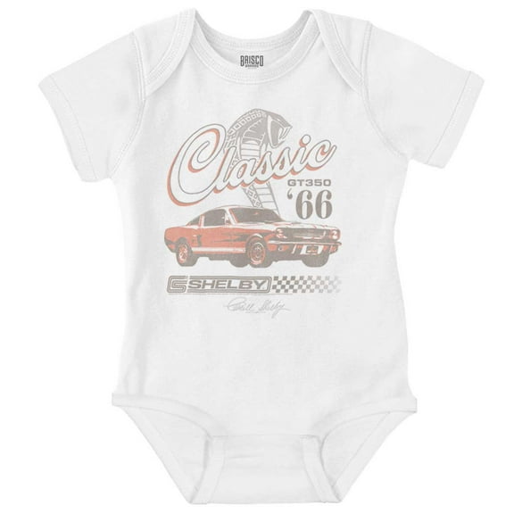 Shelby Classic GT 350 Muscle Car Romper Boys or Girls Infant Baby Brisco Brands NB