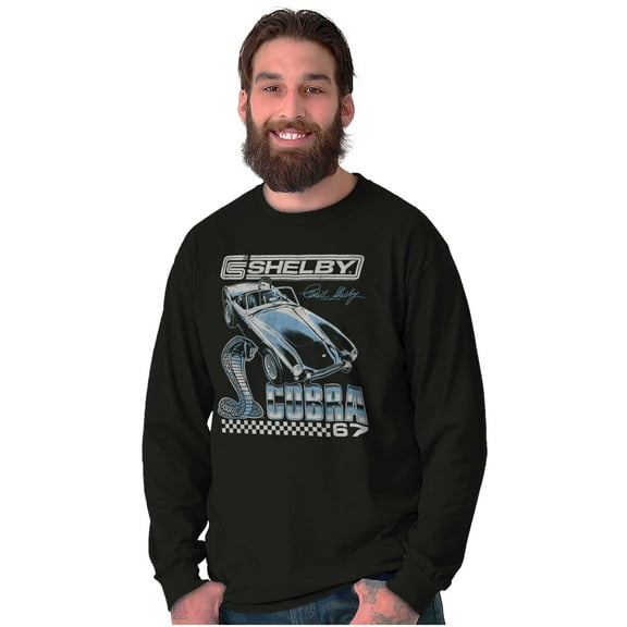 Shelby Cobra Classic Muscle Car Plus Size Long Sleeve Graphic Tee Shirt Brisco Brands 2X