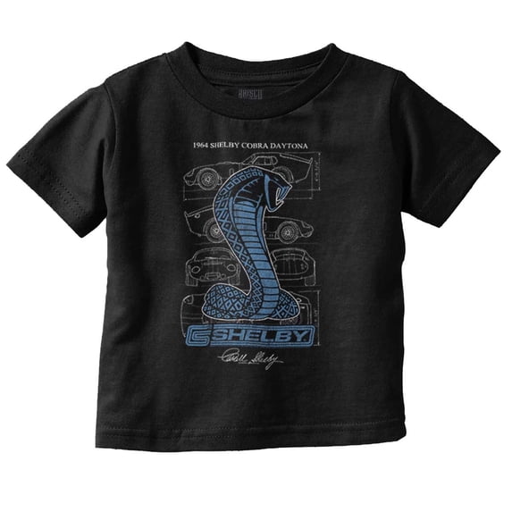 Shelby Cobra Daytona Car Blueprints Toddler Boy Girl T Shirt Infant Toddler Brisco Brands 6M