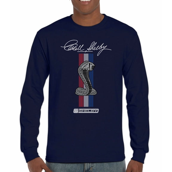 Shelby Cobra Logo Long Sleeve T-shirt American Legendary Muscle Car Racing Mustang GT500 Performance Powered by Ford