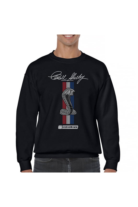 Shelby Cobra Logo Sweatshirt American Legendary Muscle Car Racing Mustang GT500 Performance Powered by Ford Crewneck