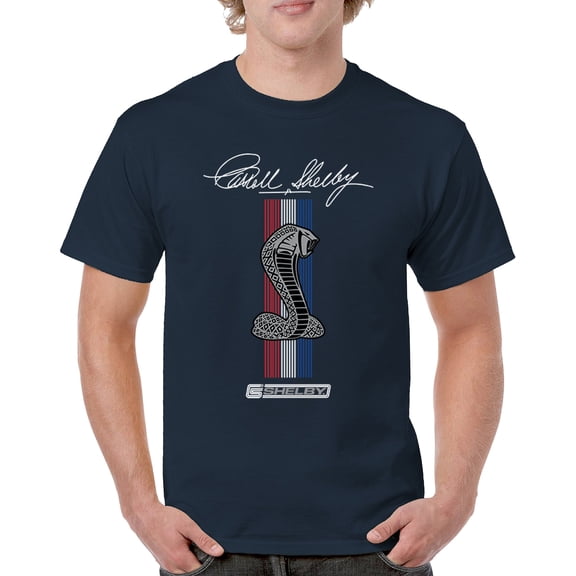 Shelby Cobra Logo T-shirt American Legendary Muscle Car Racing Mustang GT500 Performance Powered by Ford Men's Tee