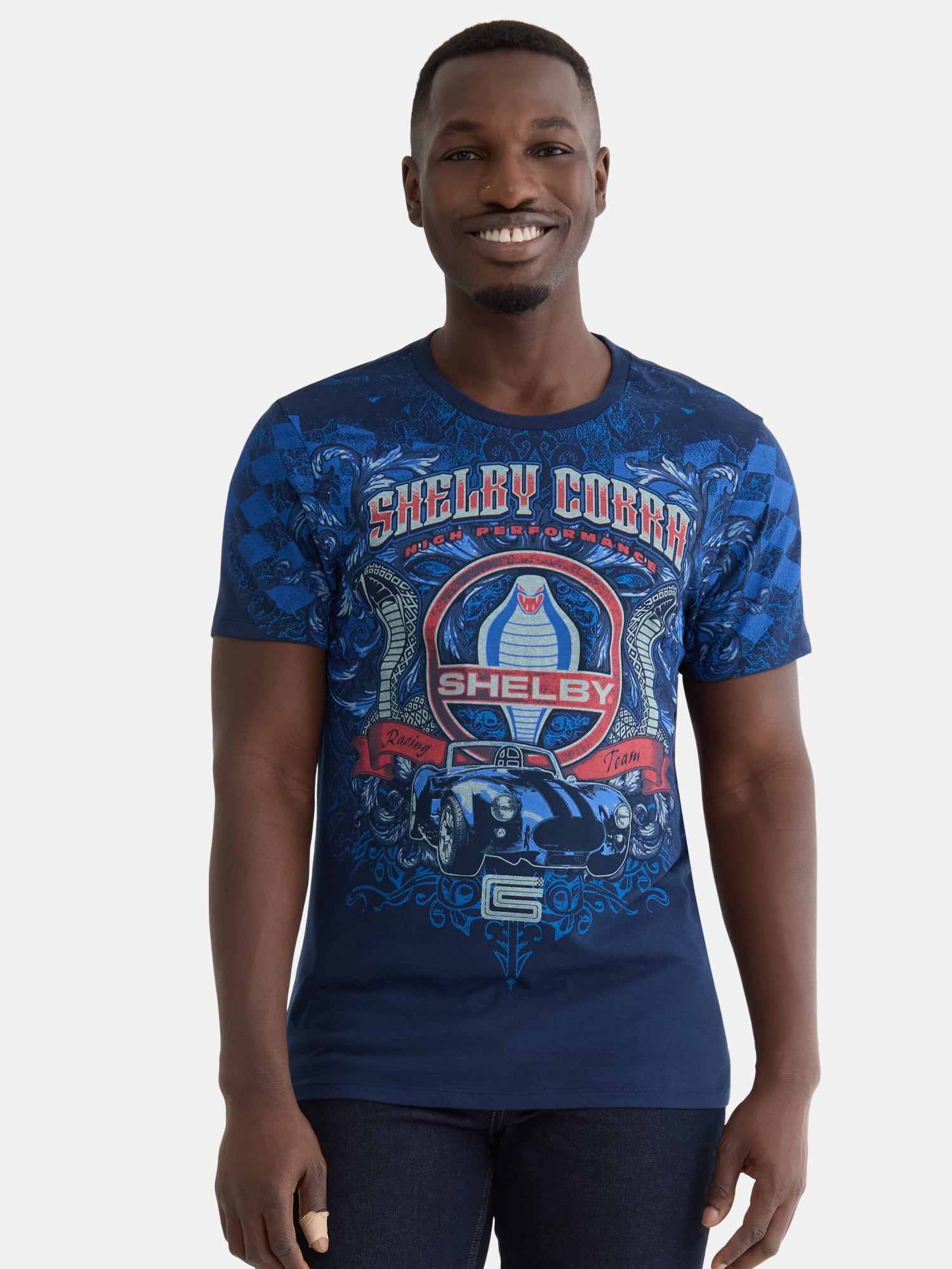 Shelby Cobra Men's & Big Men's Graphic Tee with Short Sleeves, Sizes XS-3XL