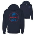 thumbnail image 1 of Shelby Cobra USA Logo Emblem Powered by Ford Motors Front Back Cars and Trucks Graphic Zip Up Hoodie Sweatshirt, Navy, Large, 1 of 4