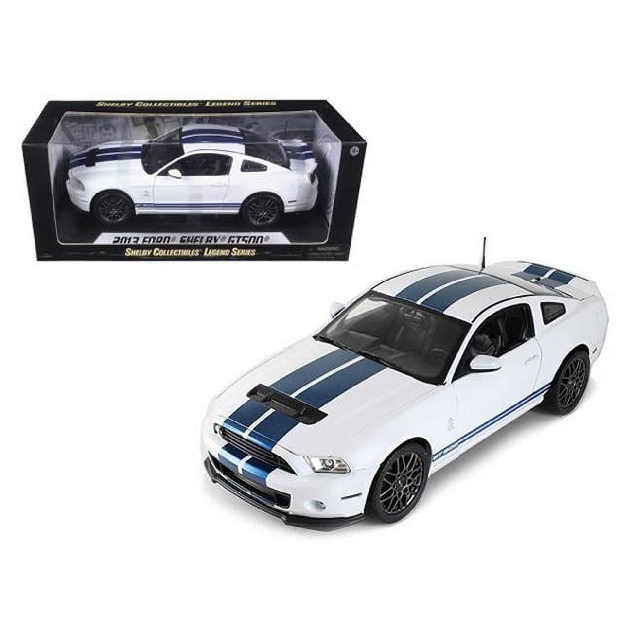 Shelby Collectibles 2013 Ford Shelby Cobra GT500 SVT White with Blue  Stripes 1-18 Diecast Car Model - Walmart.com