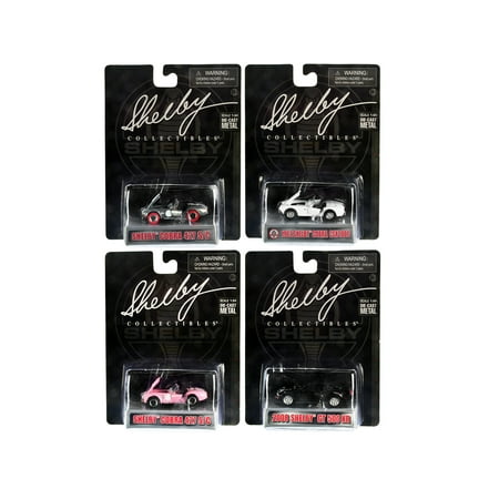 Shelby Collectibles 16403Q Carroll Shelby 50th Anniversary Set 2022 Release Q 1-64 Diecast Model Cars - 4 Piece