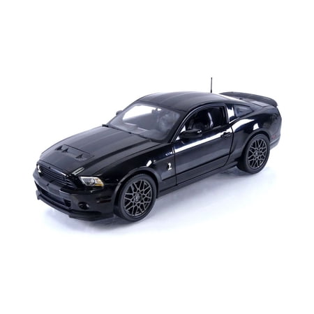2013 Ford Shelby Mustang Cobra GT500 SVT Black with Black Stripes 1/18 Diecast Car Model by Shelby Collectibles