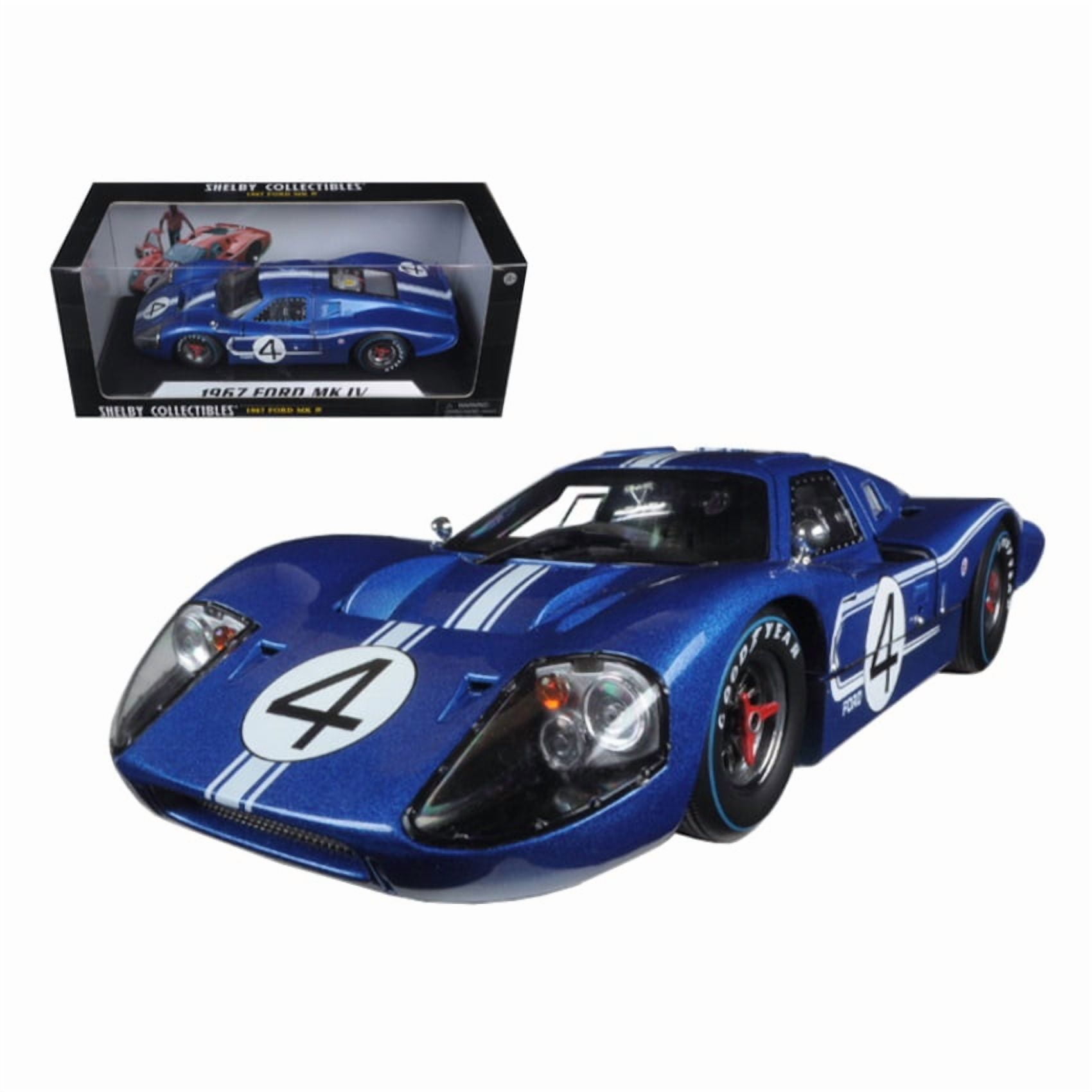 Shelby Collectibles SC426 1967 Ford GT MK IV No.4 Blue LeMans 24 Hours L.Ruby D.Hulme 1-18 Diecast Model Car