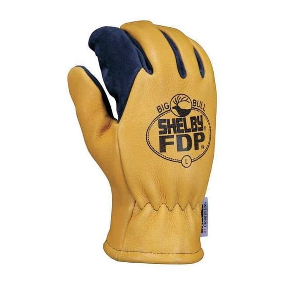 Shelby Firefighters Gloves,L,Bl/Gld,PR 5280G